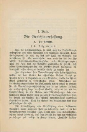 I. Buch. Die Gerichtsverfassung.