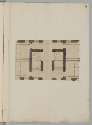 Givet, Citadelle de Charlemont, Kaserne. Grundriss : Givet, Citadelle de Charlemont, Kaserne. Grundriss, unbekannter Zeichner, 18. Jh. Feder, Pinsel in schwarz/Papier. 45,1 x 30,2 cm (Blatt), 15,1 x 24,1 cm (aufgeklebte Zeichnung). Bez.: "Plan fondamental des Casernes de Charlemont" und weitere Vermerke (Tinte).