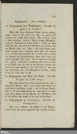Aufgezogenes (Des Soufflés)