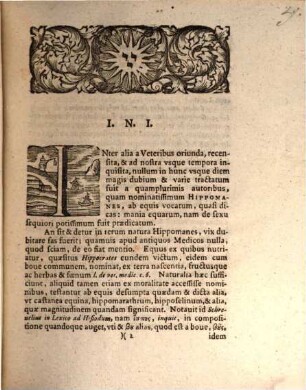 Georgii Wolffgangi Wedelii, Hereditarii in Schwartza, Medicinae Doctoris ... Totivs Academiae et Facultatis Medicae Senioris H.T. Decani, Propempticon Inaugurale De Hippomane, 1