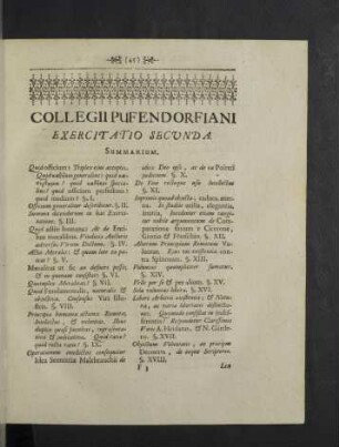 Exercitatio Secunda.
