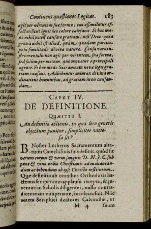 Caput IV. De Definitione.