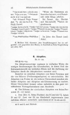 II. Adoption (Nr. 8-22)