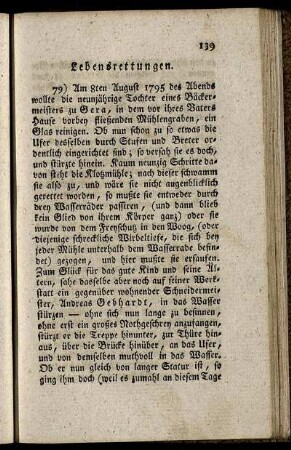 Lebensrettungen. - Pulver-Magazine.