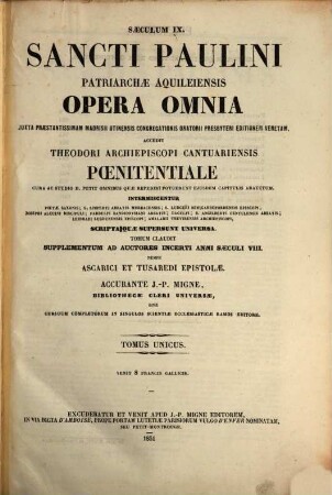 Sancti Paulini ... opera omnia