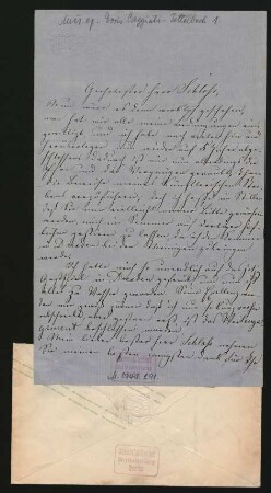 Brief an Max Schloß : 07.01.1862