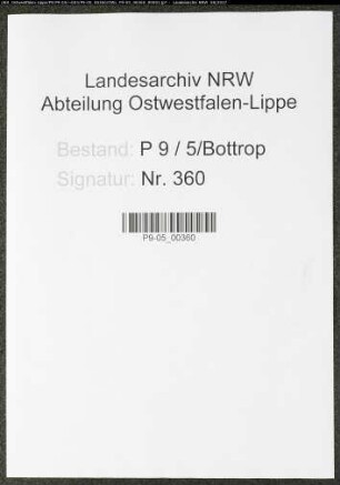 Sterberegister Standesamt Bottrop