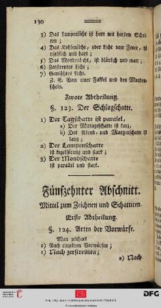 Fünfzehnter Abschnitt