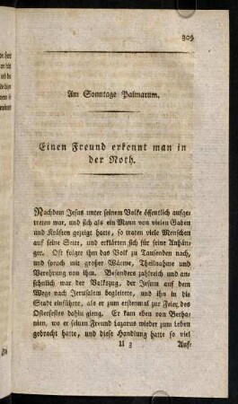 309-321, Am Sonntage Palmarium.