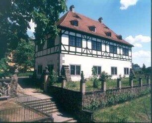 Radebeul. Hoflößnitz. Berg- und Lusthaus (1648-1650, E. Eckhardt). Ansicht von Südwesten