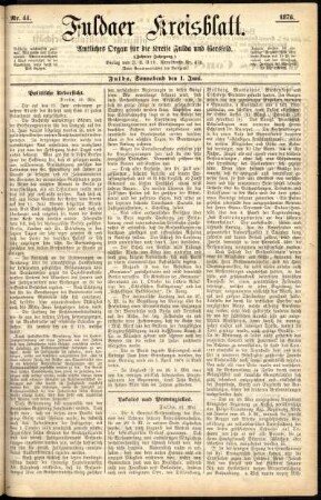 Ausgabe vom Samstag, den 01. Juni 1878.