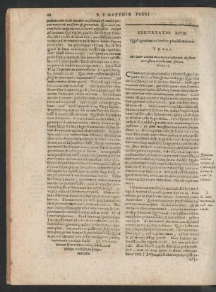 Exhortatio XXVIII.