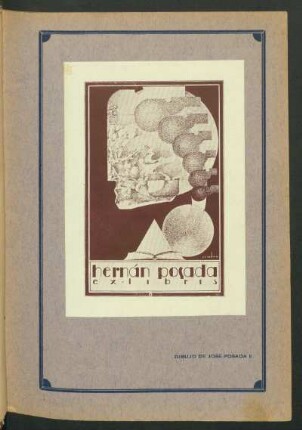 Hernán Posada ex-libris - [Ilustración] : Dibujo de José Posada E.