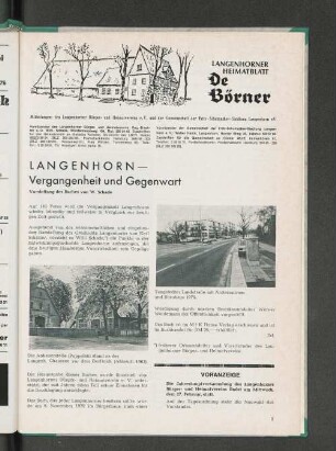 Langenhorn - Vergangenheit und Gegenwart