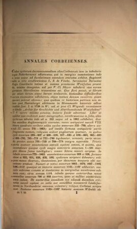 Monumenta Germaniae Historica : inde ab anno Christi quingentesimo usque ad annum millesimum et quingentesimum, 3 = 5 [des Gesamtw.]. [Annales minores aevi Saxonici. Chronica minora aevi Saxonici. Annales, chronica, historiae aevi Saxonici]