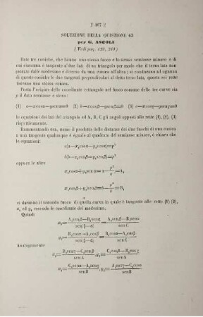 Soluzione della quistione 63 (Vedi pag. 123, 249).