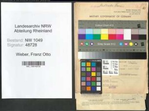 Entnazifizierung Franz Otto Weber , geb. 12.03.1910 (Buchhalter)