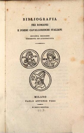 Bibliografia dei romanzi e poemi cavallereschi italiani