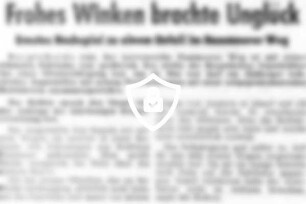 Frohes Winken brachte Unglück