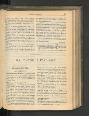 Dall'Affrica Italiana.
