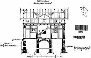 Unterschüpf: Nebengebäude Wassserstationsgebäude Längsschnitt (mit FU)