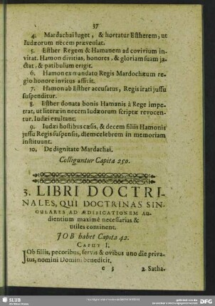3. Libri Doctrinales, Qui Doctrinas Singulares Ad Aedificationem Audientium maxime necessarias & utiles continent