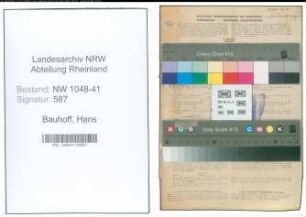 Entnazifizierung Hans Bauhoff , geb. 15.09.1919 (Polizist)