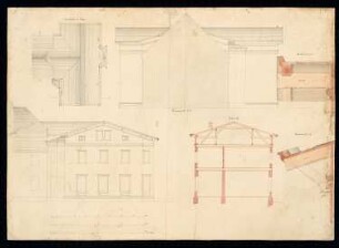 Gutshaus Drewen: Ansichten und Schnitte