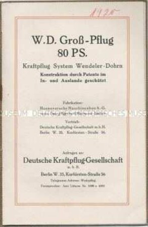 Großpflüge für 80 PS