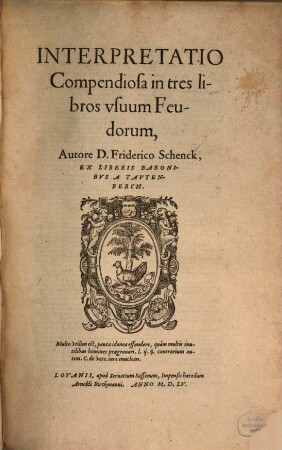 Interpretatio compendiosa in tres libros usuum feudorum