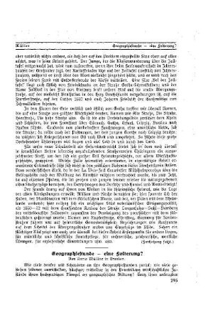 Geographiestunde - eine Folterung?