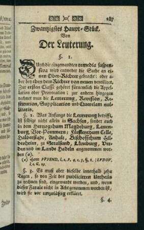 287-305, Zwanzigstes Haupt-Stück, von der Leuterung