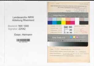 Entnazifizierung Hermann Esser, geb. 14.08.1893 (Schulwart)