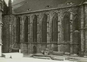 Meißen, Dom, Nordseite des Langehauses