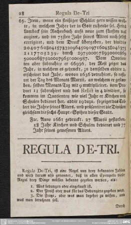 REGULA DE-TRI [in ganzen Zahlen]