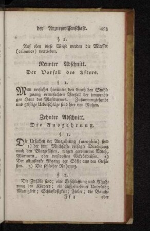 Neunter Abschnitt. Der Vorfall des Afters.