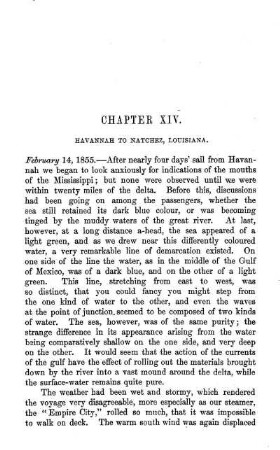 Havannah to Natchez, Louisiana