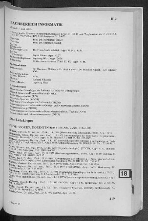 Fachbereich Informatik