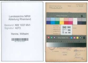 Entnazifizierung Wilhelm Henne , geb. 05.03.1909 (Stadtinspektor)