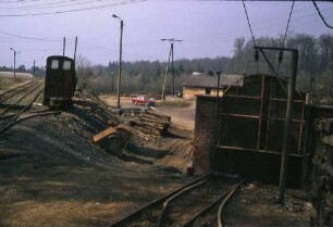 Nohfelden Schwerspatgrube Eisen Grubenlokomotive Schachteingang