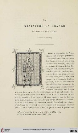 2. Pér. 30.1884: La miniature en France, [2] : du XIIIe au XVIe siècle