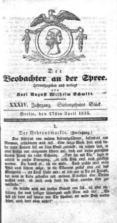 17. Stueck, 27. April 1835