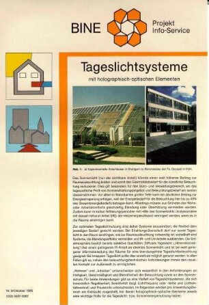 Tageslichtsysteme mit holographisch-optischen Elementen.