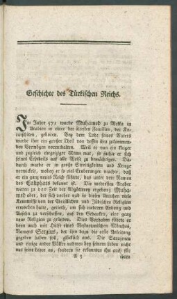 Geschichte des Türkischen Reichs