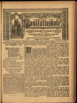 Erste Ausgabe vom Sonntag, den 15. Mai 1910.