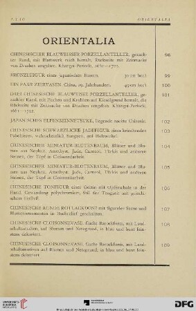 Orientalia (Nr. 98-149)