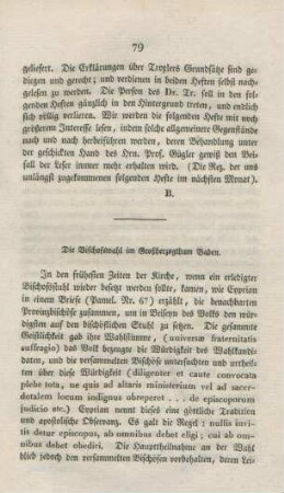 79-99 Die Bischofswahl im Großherzogthum Baden