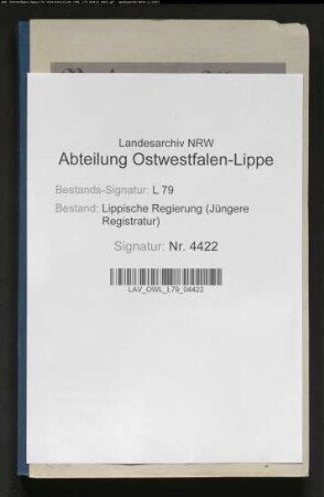 Zurückbezahlte Kapitalien des Stifts Cappel, Teil 1