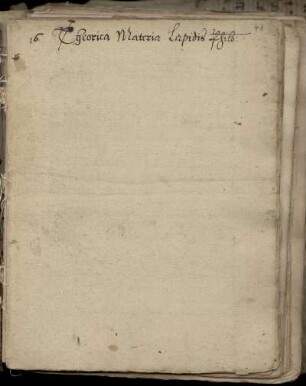Theorica materiae lapidis philosophorum, ex marcasita aurae [!] oder goldkis genantt, dt.