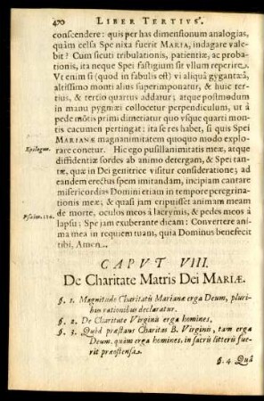 Caput VIII. De Charitate Matris Dei Mariae.